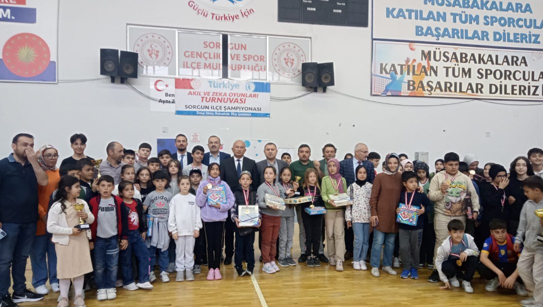 6. Türkiye Akıl ve Zeka Oyunları Turnuvası Sorgun İlçe Şampiyonası Gerçekleştirildi