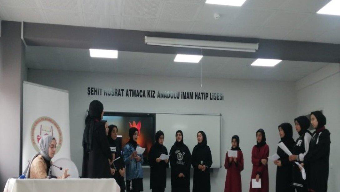 Şehit Nusrat Atmaca Kız Anadolu İmam Hatip Lisesi Mevlid-i Nebi Haftası Etkinlikleri